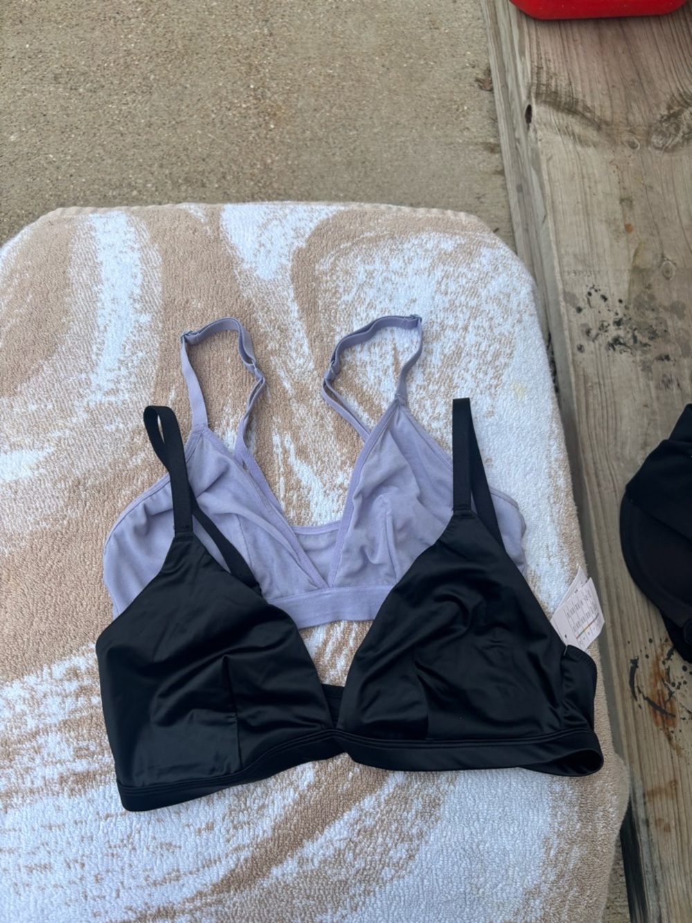 Auden Soft Wireless Bralette Set in Black and Lavender
